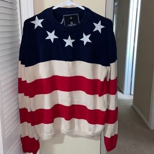 Men’s American flag sweater. Sz Lg